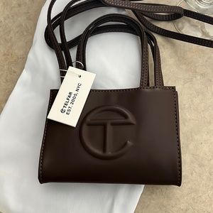 Small chocolate shopping bag from telfar